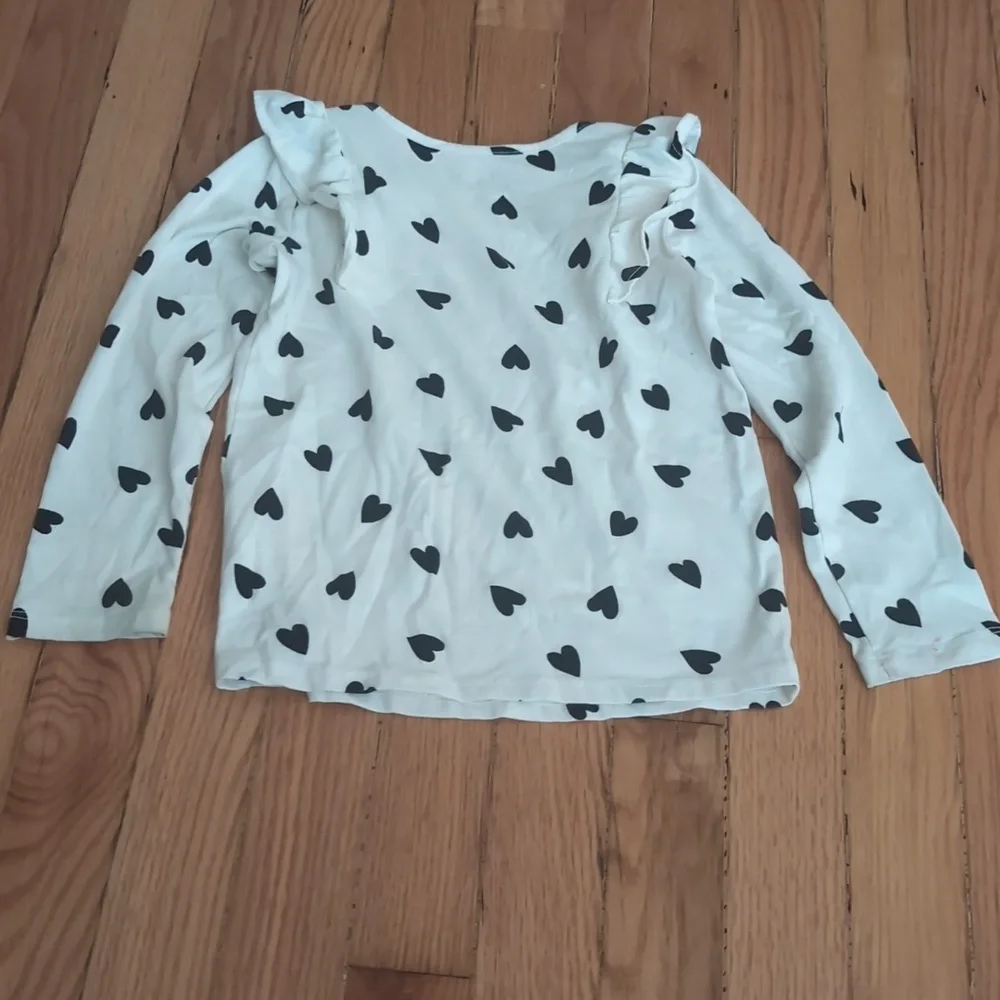 The‎ Children's Place Heart and Bow Long Sleeve Shirt Set
